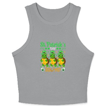 Discover St. Patrick’s Day Squad Funny Turtle Lover Crop Tank Top