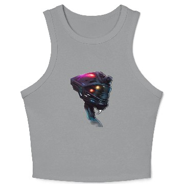 Discover sci-fi robot Crop Tank Top