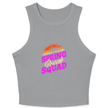 Discover Spring Break Squad Vacation Friends Spring Break Crop Tank Top