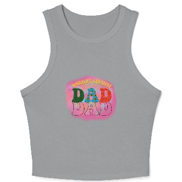 Discover WORALDS GREATEST DAD Sublimation Crop Tank Top