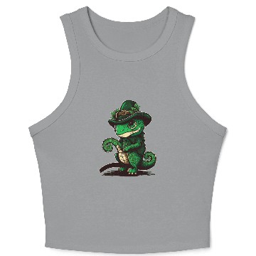 Discover Dinosaur St. Patrick's Day Dino. Crop Tank Top