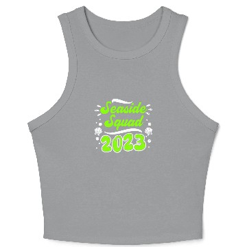 Discover Seaside Squad 2023 Vacation Friends Spring Break Crop Tank Top