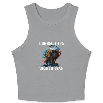 Discover Consecutive World War American Veteran USA Fourth Crop Tank Top