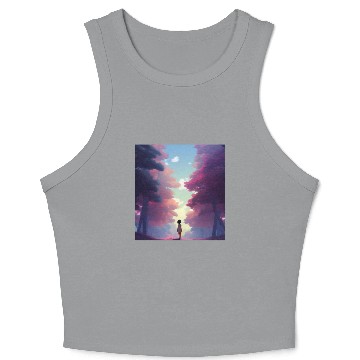 Discover wonderful forest :How nice to be alone sometimes! Crop Tank Top