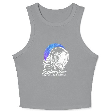 Discover Amusing Explorations Of Cheerful Astronauts Quote Crop Tank Top