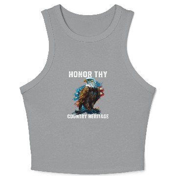 Discover Honor Thy Country Heritage American Bald Eagle Crop Tank Top