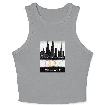 Discover Chicago Skyline Crop Tank Top
