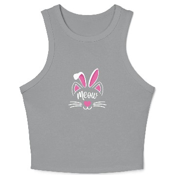 Discover Happy Easter Motif Easter Eggs Funny Easter Bunny Crop Tank Top