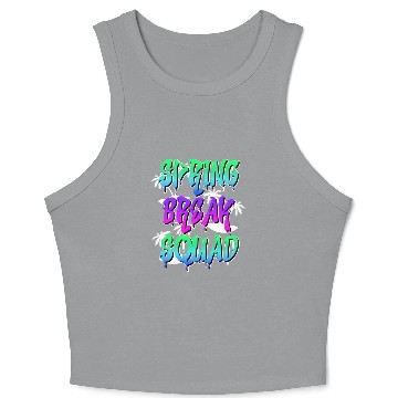 Discover Spring Break Squad Summer Vacation Spring Break Crop Tank Top