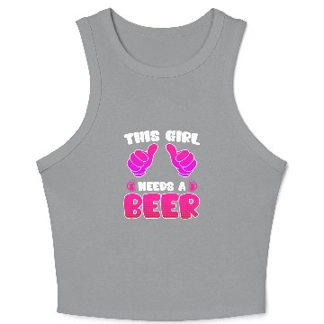 Discover This girl needs a beer vacation Spring Break Crop Tank Top