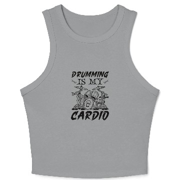Discover Drummer Drums Music Drum Set Drumming Crop Tank Top