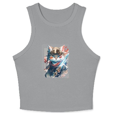 Discover Japanese Samurai Ninja Crop Tank Top