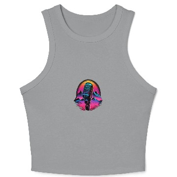 Discover AV Technician Microphone Audio Visual Tech Sound Crop Tank Top