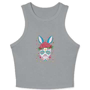 Discover Happy Easter Sunday Dia De Los Muertos Crop Tank Top