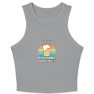 Discover BEST DRINKING PARTNER Crop Tank Top