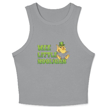 Discover Wee Little Hooligan t-rex Dinosaur St Patrick Day Crop Tank Top