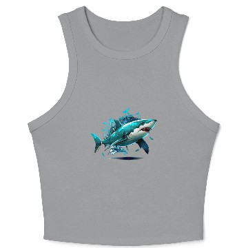 Discover shark game ps 3 Crop Tank Top