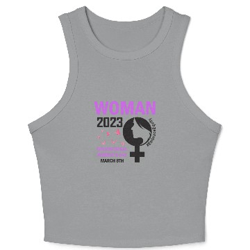 Discover International Women's Day Embrace Equity 8 March Crop Tank Top