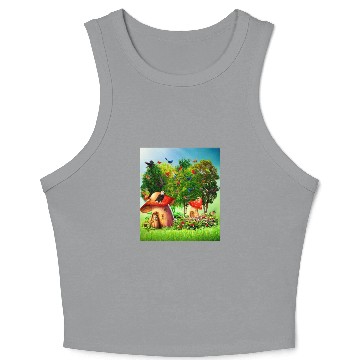 Discover paradise forest Crop Tank Top