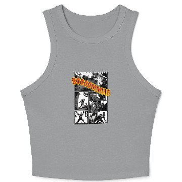 Discover Comic page of super hero magazine Crop Tank Top