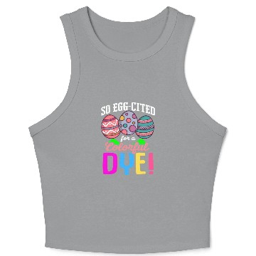 Discover Easter Colorful Egg Dye Rabbit Egg Hunt Crop Tank Top