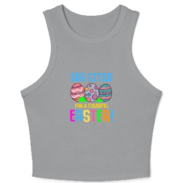 Discover Easter Colorful Egg Dye Rabbit Egg Hunt Crop Tank Top