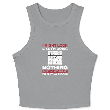 Discover Funny Sudoku Saying Crop Tank Top
