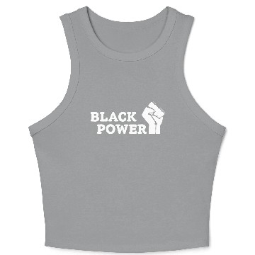 Discover Black Power Crop Tank Top