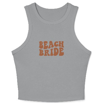 Discover Beach Bride Terracotta Burnt Orange Crop Tank Top