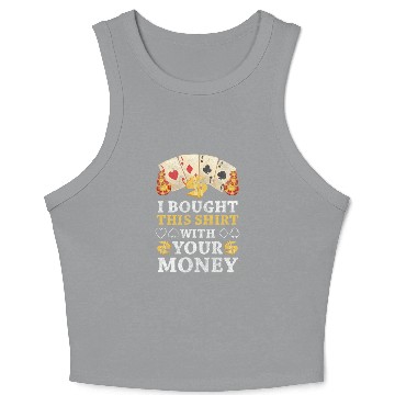 Discover Cards Gamble Poker Face Game Crop Tank Top
