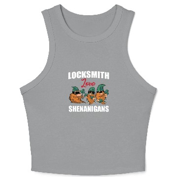 Discover Locksmith Love Shenanigans St. Patricks Day Gnomes Crop Tank Top