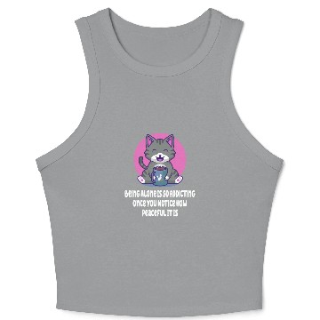Discover Peace Is Addicting Leave Me Alone Introvert Nerd A Crop Tank Top