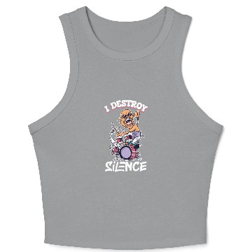 Discover Drummer Drums Music Drum Set Drumming Crop Tank Top