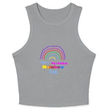 Discover This is my childish rainbow bag Crop Tank Top