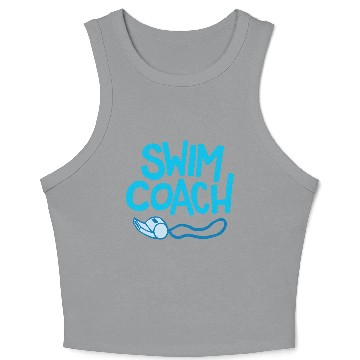 Discover Swim Coach Swimming Crop Tank Top