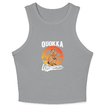 Discover Quokka Whispering Short-tailed Kangaroo Crop Tank Top