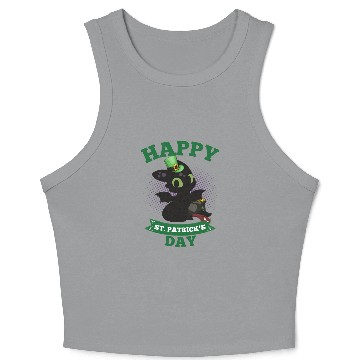 Discover Happy St Patricks Day Toothless Crop Tank Top