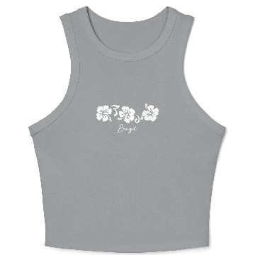 Discover Brazil Hibiscus Flower Crop Tank Top