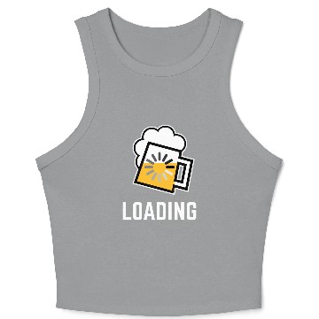 Discover Beer Loading (Drinking In Progress / Negative / /) Crop Tank Top