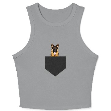 Discover Pocket German Shepherd Crop Tank Top