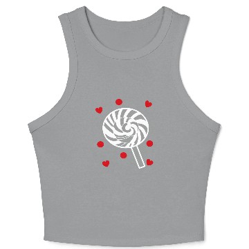 Discover cute candy sweet lollipop lover Crop Tank Top