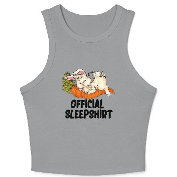 Discover Sleep Crop Tank Top Sleeping Cute Bunny Chibi Rabbit