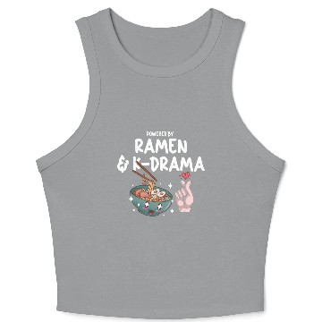 Discover Powered by Ramen und K-Drama Crop Tank Top