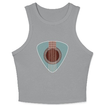 Discover Rock and Roll Guitar Plectrum Crop Tank Top