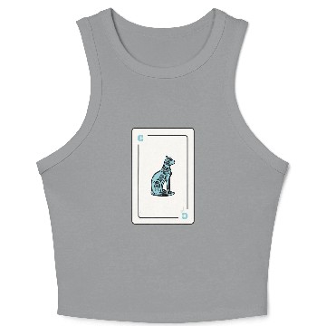 Discover Cat Playing card Cat Lovers Gift Crop Tank Top