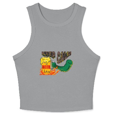 Discover keep calm n hot beer Crop Tank Top