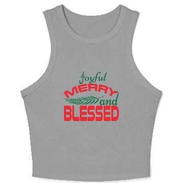Discover joyful merry and blessed Crop Tank Top