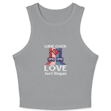 Discover Valentine's Day Gamer Playing Video Game Couples Crop Tank Top