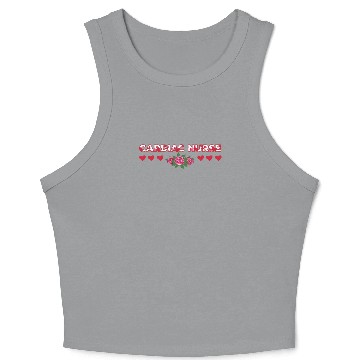 Discover Cute Cardiac Nurse Apparel Crop Tank Top