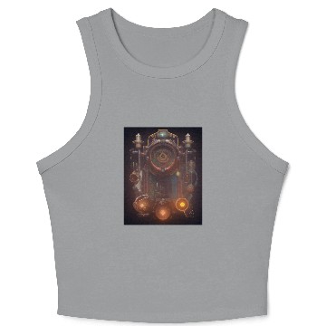Discover Steampunk AI design Crop Tank Top